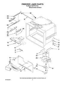 02 - Freezer Liner Parts parts for Whirlpool Refrigerator GX5FHTXVY04 from AppliancePartsPros.com