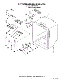 04 - Refrigerator Liner Parts parts for Whirlpool Refrigerator GX5FHTXVY04 from AppliancePartsPros.com