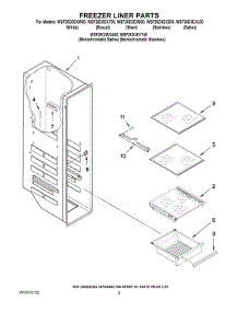 04 - Freezer Liner Parts parts for Whirlpool Refrigerator WSF26D3EXS00 from AppliancePartsPros.com