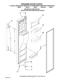 07 - Freezer Door Parts parts for Whirlpool Refrigerator WSF26D3EXW00 from AppliancePartsPros.com