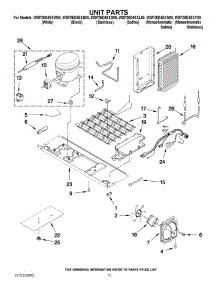09 - Unit Parts parts for Whirlpool Refrigerator WSF26D4EXL00 from AppliancePartsPros.com