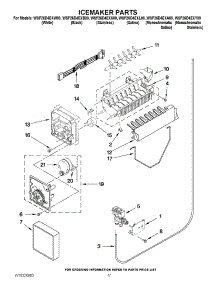 10 - Icemaker Parts parts for Whirlpool Refrigerator WSF26D4EXW00 from AppliancePartsPros.com