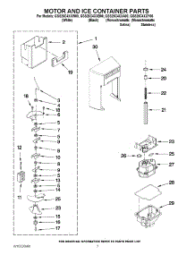 05 - Motor And Ice Container Parts parts for Whirlpool Refrigerator GSS26C4XXW00 from AppliancePartsPros.com
