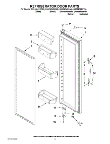06 - Refrigerator Door Parts parts for Whirlpool Refrigerator GSS26C4XXW00 from AppliancePartsPros.com