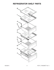 04 - Refrigerator Shelf Parts parts for Whirlpool Refrigerator GSS26C4XXA00 from AppliancePartsPros.com