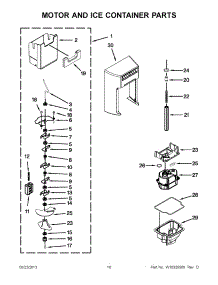 06 - Motor And Ice Container Parts parts for Whirlpool Refrigerator GSS26C4XXA00 from AppliancePartsPros.com