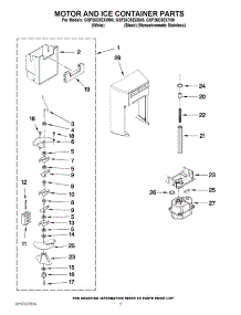 05 - Motor And Ice Container Parts parts for Whirlpool Refrigerator GSF26C5EXY00 from AppliancePartsPros.com