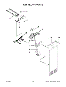 10 - Air Flow Parts parts for Whirlpool Refrigerator GSS26C4XXA00 from AppliancePartsPros.com