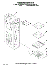 04 - Freezer Liner Parts parts for Whirlpool Refrigerator GSF26C5EXB00 from AppliancePartsPros.com