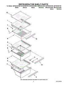 03 - Refrigerator Shelf Parts parts for Whirlpool Refrigerator GSF26C5EXS00 from AppliancePartsPros.com