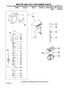05 - Motor And Ice Container Parts parts for Whirlpool Refrigerator GSF26C5EXS00 from AppliancePartsPros.com