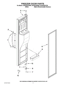 07 - Freezer Door Parts parts for Whirlpool Refrigerator GSF26C5EXB00 from AppliancePartsPros.com