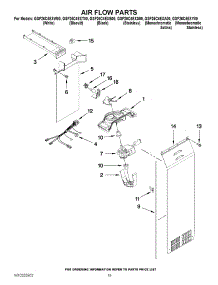 11 - Air Flow Parts parts for Whirlpool Refrigerator GSF26C4EXY00 from AppliancePartsPros.com