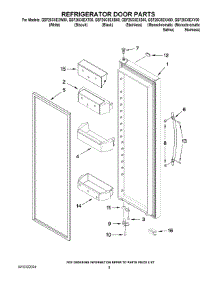 06 - Refrigerator Door Parts parts for Whirlpool Refrigerator GSF26C5EXT00 from AppliancePartsPros.com