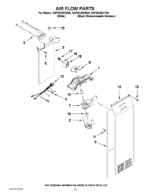 11 - Air Flow Parts parts for Whirlpool Refrigerator GSF26C5EXW00 from AppliancePartsPros.com