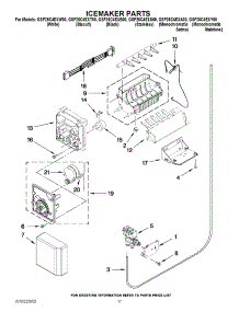 10 - Icemaker Parts parts for Whirlpool Refrigerator GSF26C4EXS00 from AppliancePartsPros.com