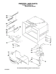 02 - Freezer Liner Parts parts for Whirlpool Refrigerator GX2SHBXVY04 from AppliancePartsPros.com