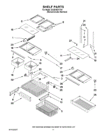 07 - Shelf Parts parts for Whirlpool Refrigerator GX2SHBXVY04 from AppliancePartsPros.com