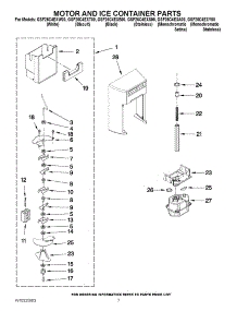 05 - Motor And Ice Container Parts parts for Whirlpool Refrigerator GSF26C4EXW00 from AppliancePartsPros.com