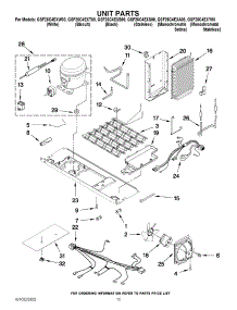09 - Unit Parts parts for Whirlpool Refrigerator GSF26C4EXW00 from AppliancePartsPros.com