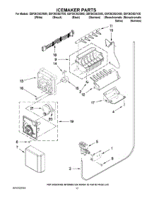 10 - Icemaker Parts parts for Whirlpool Refrigerator GSF26C5EXA00 from AppliancePartsPros.com