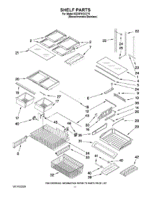 06 - Shelf Parts parts for Whirlpool Refrigerator 6GX0FHDXXY0 from AppliancePartsPros.com