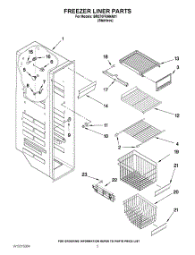 04 - Freezer Liner Parts parts for Whirlpool Refrigerator BRS70FRANA01 from AppliancePartsPros.com