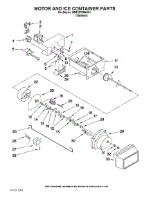 05 - Motor And Ice Container Parts parts for Whirlpool Refrigerator BRS70FRANA01 from AppliancePartsPros.com