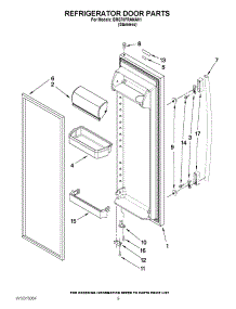 06 - Refrigerator Door Parts parts for Whirlpool Refrigerator BRS70FRANA01 from AppliancePartsPros.com
