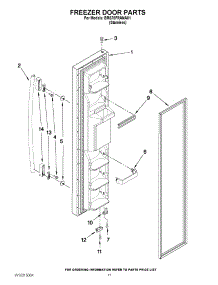 07 - Freezer Door Parts parts for Whirlpool Refrigerator BRS70FRANA01 from AppliancePartsPros.com