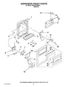 08 - Dispenser Front Parts parts for Whirlpool Refrigerator BRS70FRANA01 from AppliancePartsPros.com