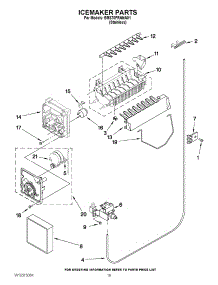 12 - Icemaker Parts parts for Whirlpool Refrigerator BRS70FRANA01 from AppliancePartsPros.com
