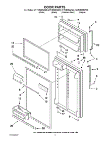 02 - Door Parts parts for Whirlpool Refrigerator W1TXEMMWT03 from AppliancePartsPros.com