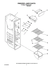 04 - Freezer Liner Parts parts for Whirlpool Refrigerator GS2KVAXVS02 from AppliancePartsPros.com