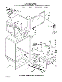 03 - Liner Parts parts for Whirlpool Refrigerator W1TXEMMWT03 from AppliancePartsPros.com