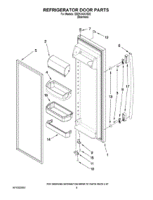 06 - Refrigerator Door Parts parts for Whirlpool Refrigerator GS2KVAXVS02 from AppliancePartsPros.com