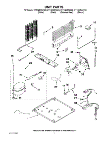 04 - Unit Parts parts for Whirlpool Refrigerator W1TXEMMWT03 from AppliancePartsPros.com