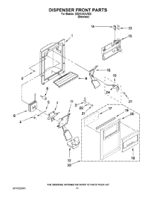 08 - Dispenser Front Parts parts for Whirlpool Refrigerator GS2KVAXVS02 from AppliancePartsPros.com