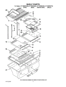 06 - Shelf Parts parts for Whirlpool Refrigerator W1TXEMMWT03 from AppliancePartsPros.com