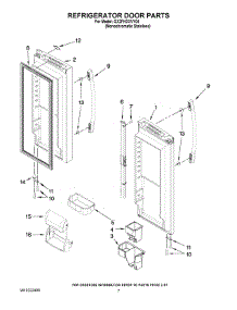 05 - Refrigerator Door Parts parts for Whirlpool Refrigerator GX2FHDXVY04 from AppliancePartsPros.com