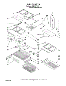 07 - Shelf Parts parts for Whirlpool Refrigerator GX2FHDXVY04 from AppliancePartsPros.com