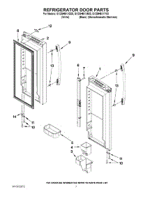 05 - Refrigerator Door Parts parts for Whirlpool Refrigerator GX2SHBXVY03 from AppliancePartsPros.com