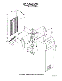 05 - Air Flow Parts parts for Whirlpool Refrigerator 8ED2FHKXVA02 from AppliancePartsPros.com
