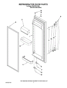 06 - Refrigerator Door Parts parts for Whirlpool Refrigerator 8ED2FHKXVA02 from AppliancePartsPros.com