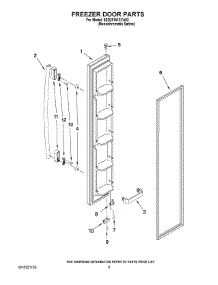 07 - Freezer Door Parts parts for Whirlpool Refrigerator 8ED2FHKXVA02 from AppliancePartsPros.com