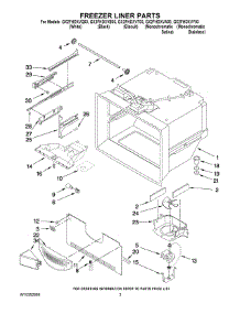 02 - Freezer Liner Parts parts for Whirlpool Refrigerator GX2FHDXVY03 from AppliancePartsPros.com