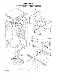 03 - Liner Parts parts for Whirlpool Refrigerator W8RXDGFXS00 from AppliancePartsPros.com