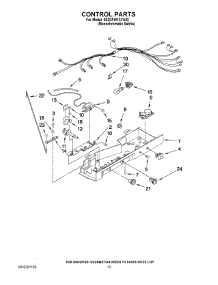 09 - Control Parts parts for Whirlpool Refrigerator 8ED2FHKXVA02 from AppliancePartsPros.com