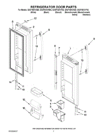 05 - Refrigerator Door Parts parts for Whirlpool Refrigerator GX2FHDXVT02 from AppliancePartsPros.com