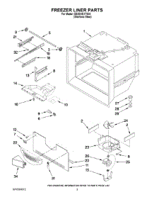 02 - Freezer Liner Parts parts for Whirlpool Refrigerator GB2SHDXTS04 from AppliancePartsPros.com